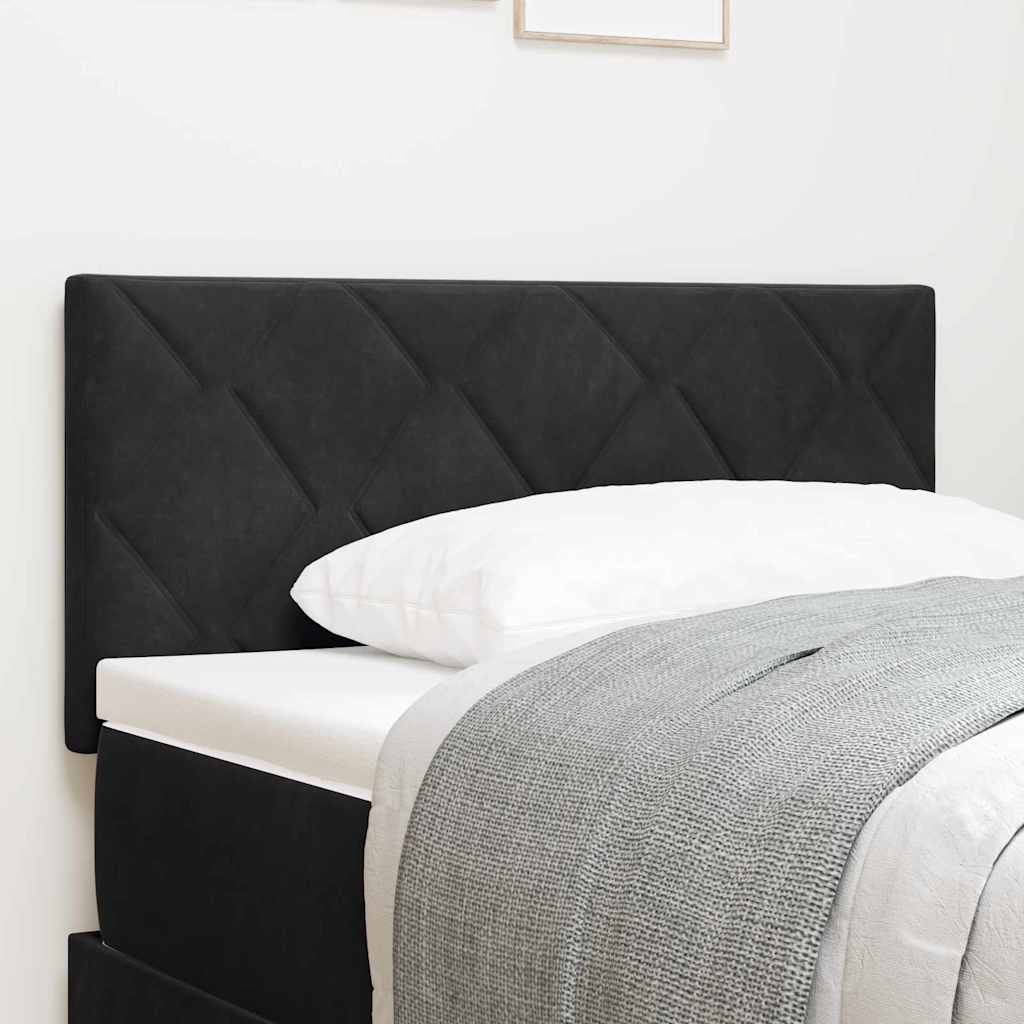 LED Kopfteil Schwarz 100 cm Samt