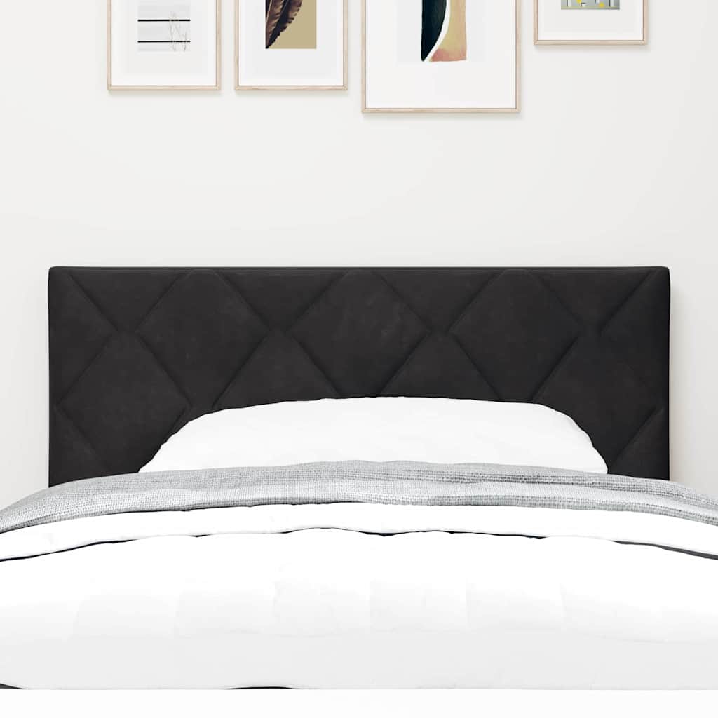 LED Kopfteil Schwarz 100 cm Samt