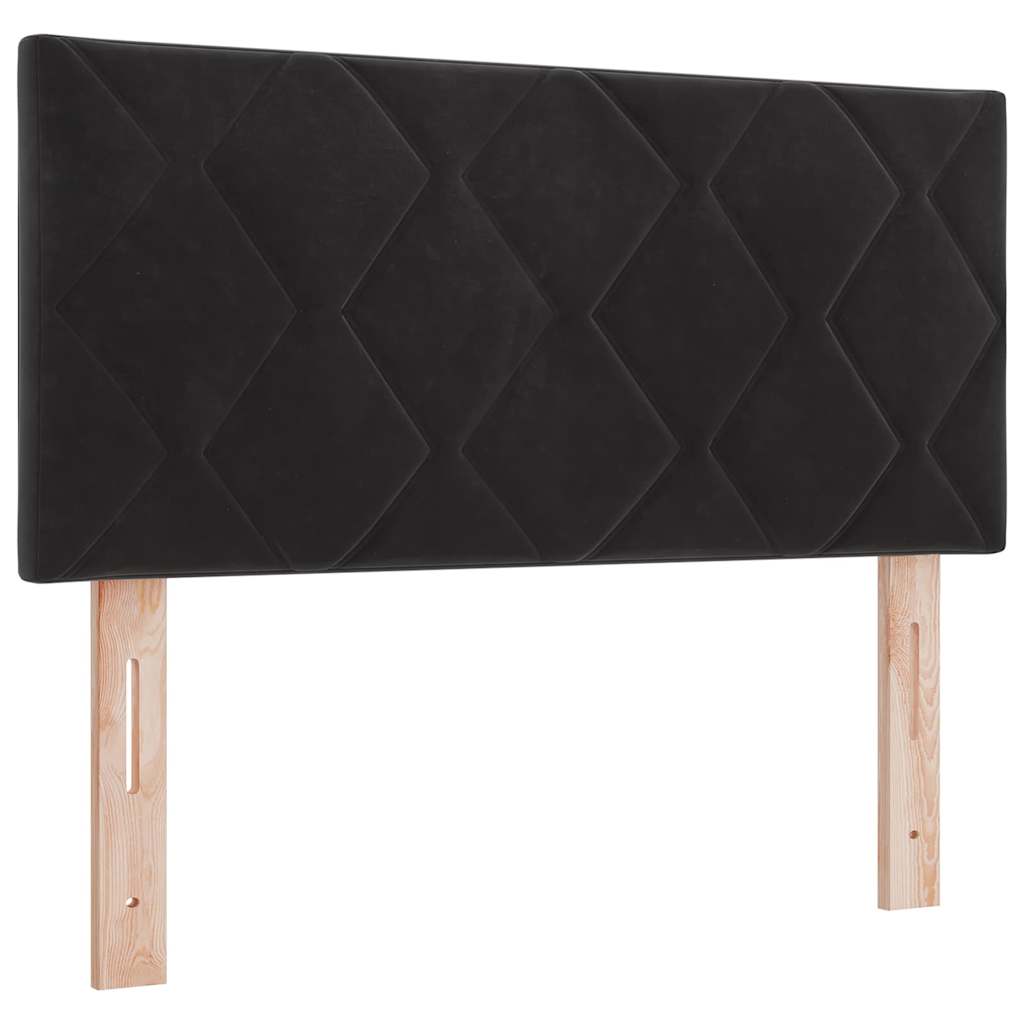 LED Kopfteil Schwarz 100 cm Samt