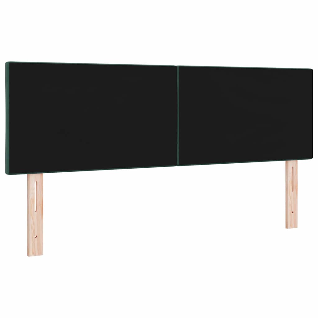 LED Kopfteil Dunkelgrün 144 cm Samt