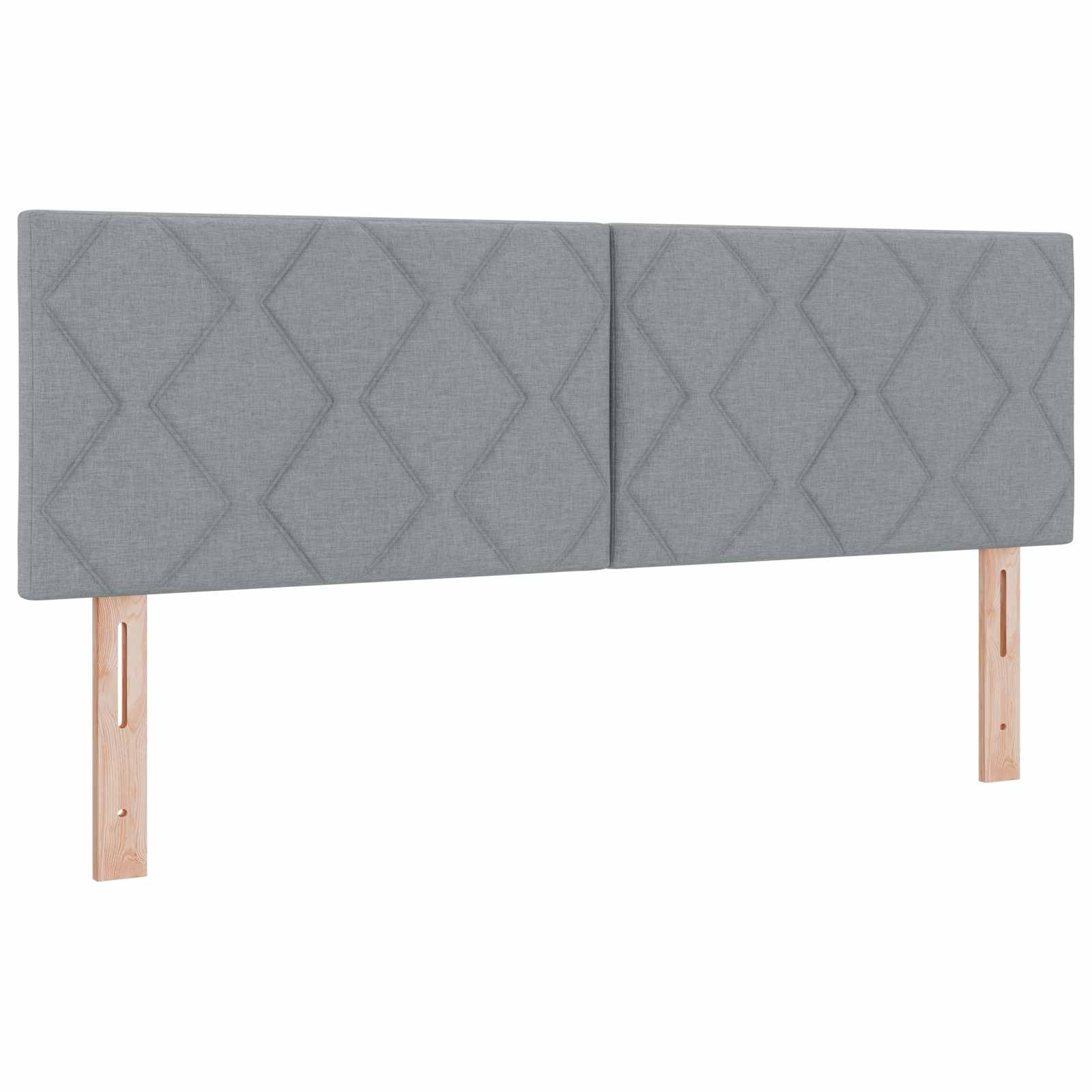 LED Kopfteil Hellgrau 160 cm Stoff