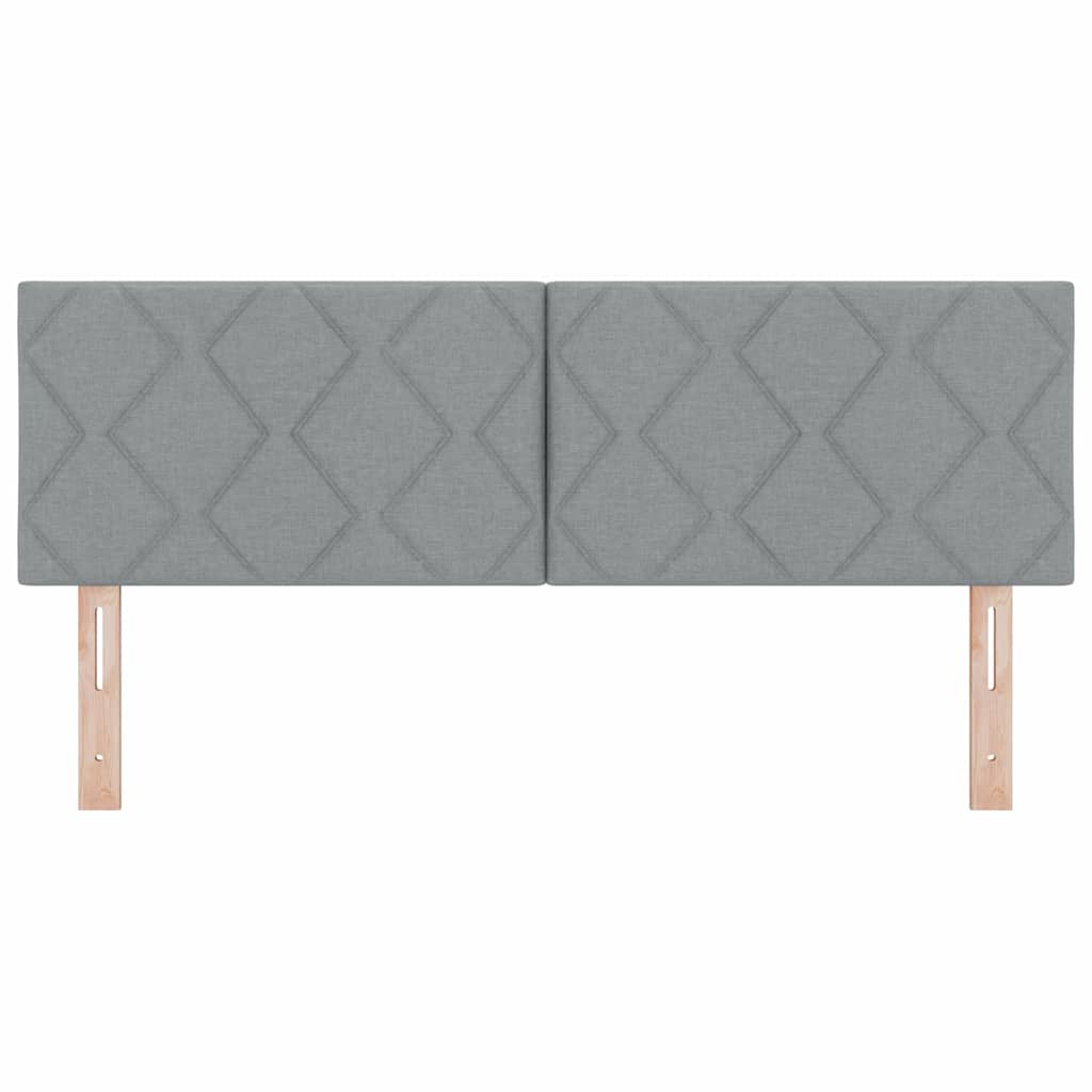 LED Kopfteil Hellgrau 160 cm Stoff