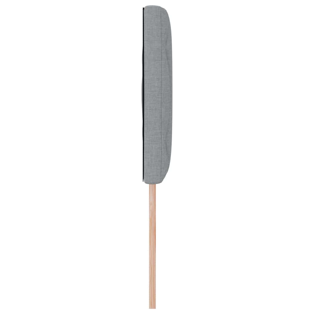 LED Kopfteil Hellgrau 160 cm Stoff