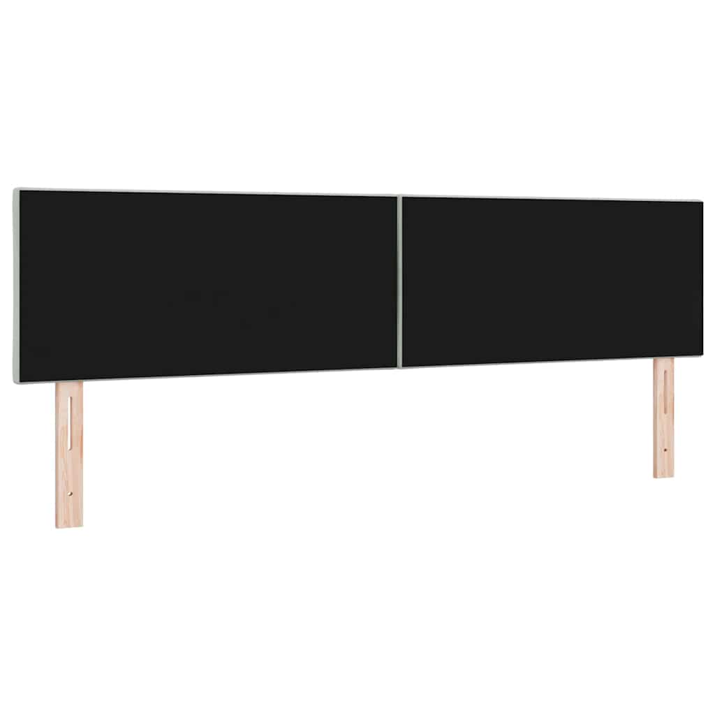 LED Kopfteil Hellgrau 180 cm Samt