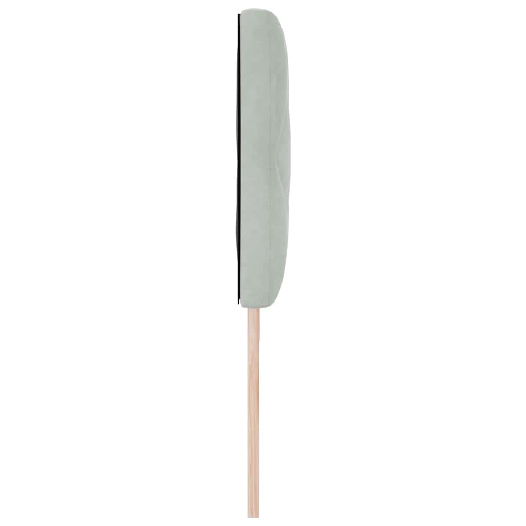 LED Kopfteil Hellgrau 180 cm Samt