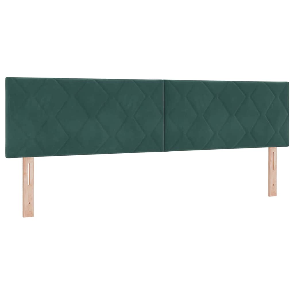 LED Kopfteil Dunkelgrün 180 cm Samt