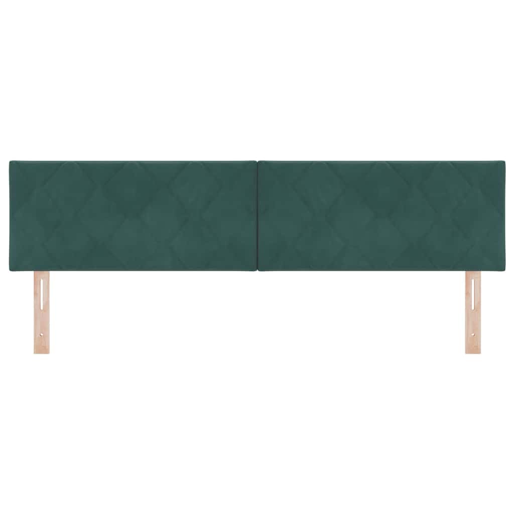 LED Kopfteil Dunkelgrün 180 cm Samt