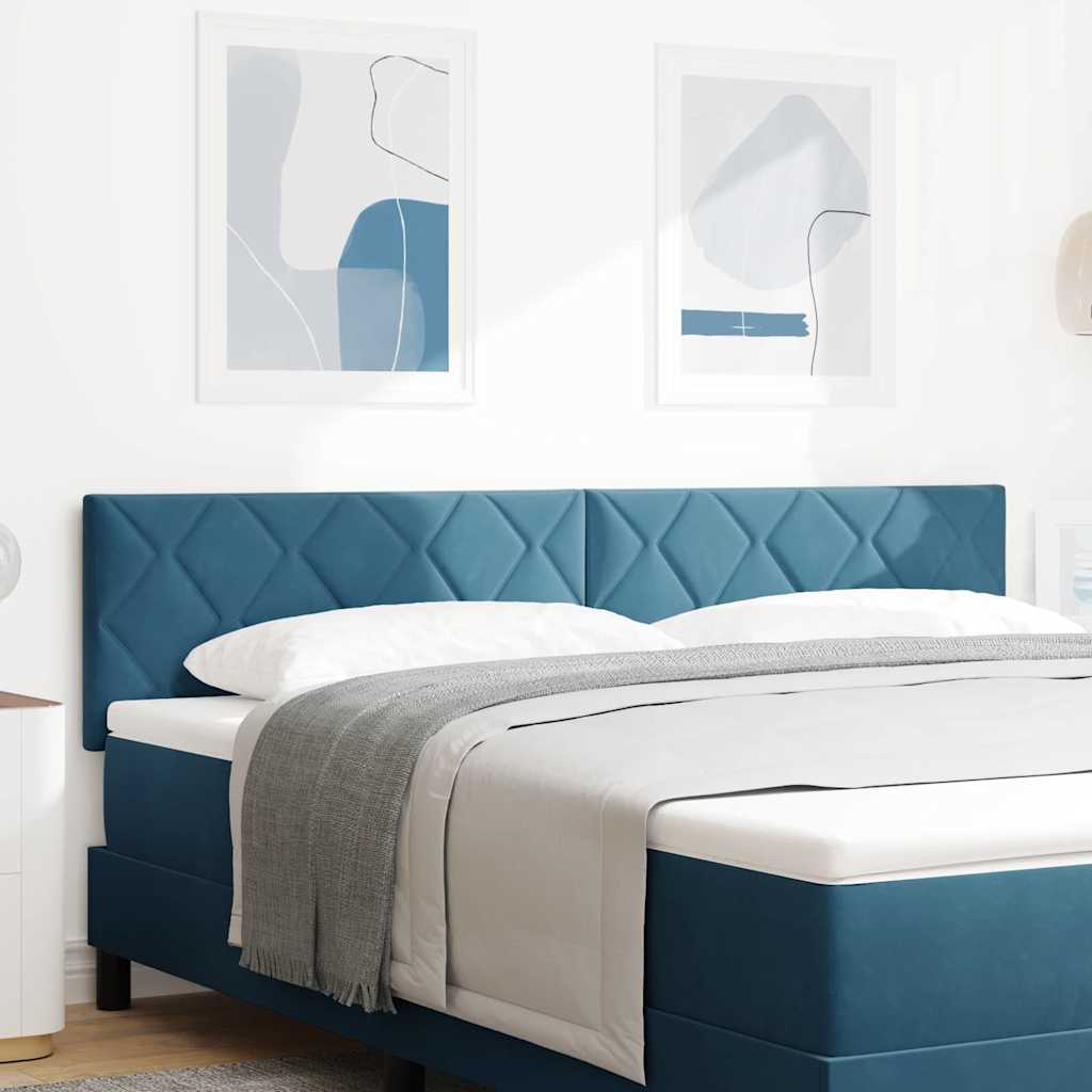 LED Kopfteil Dunkelblau 180 cm Samt