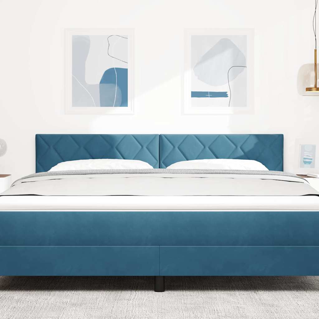 LED Kopfteil Dunkelblau 180 cm Samt
