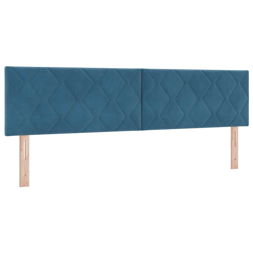 LED Kopfteil Dunkelblau 180 cm Samt