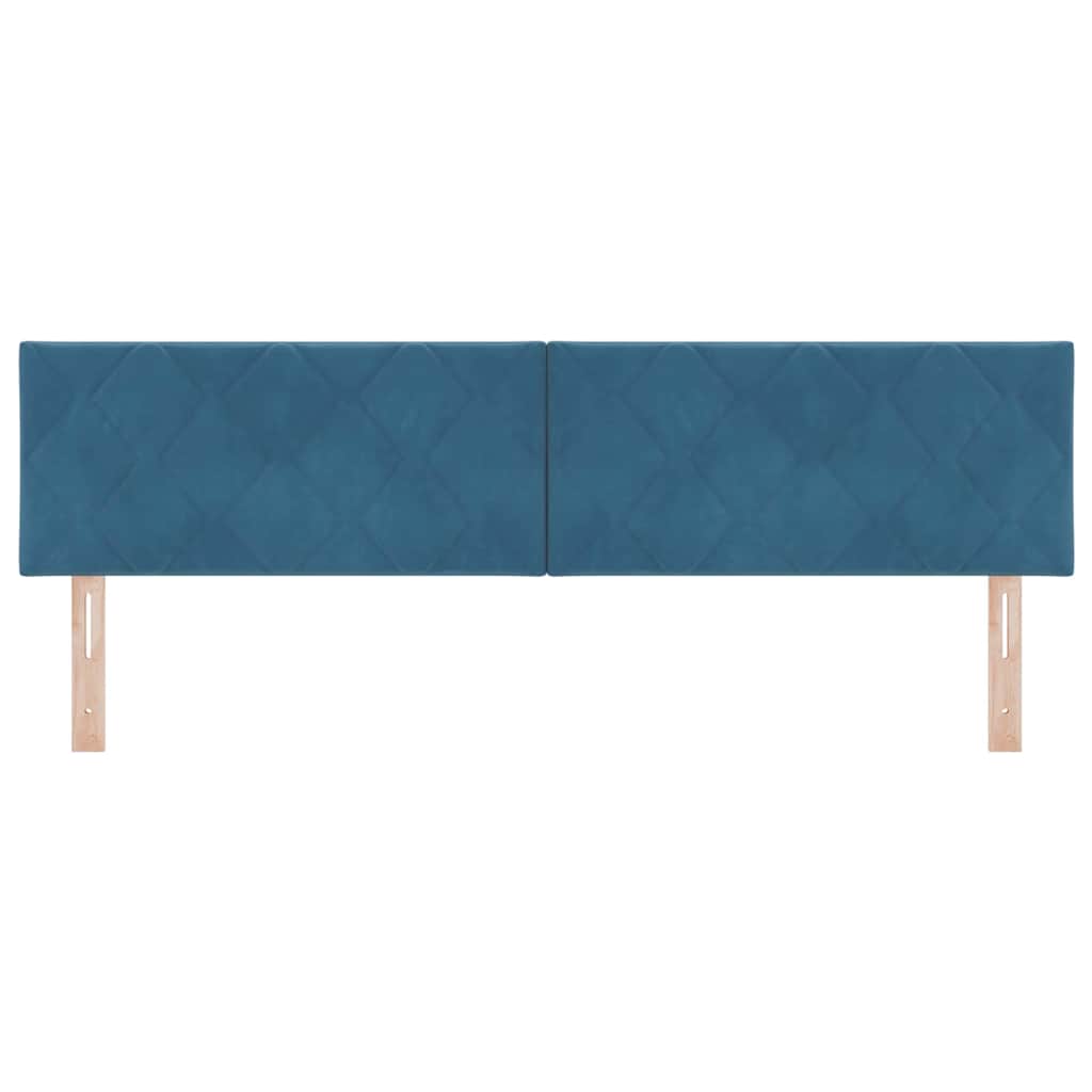 LED Kopfteil Dunkelblau 180 cm Samt
