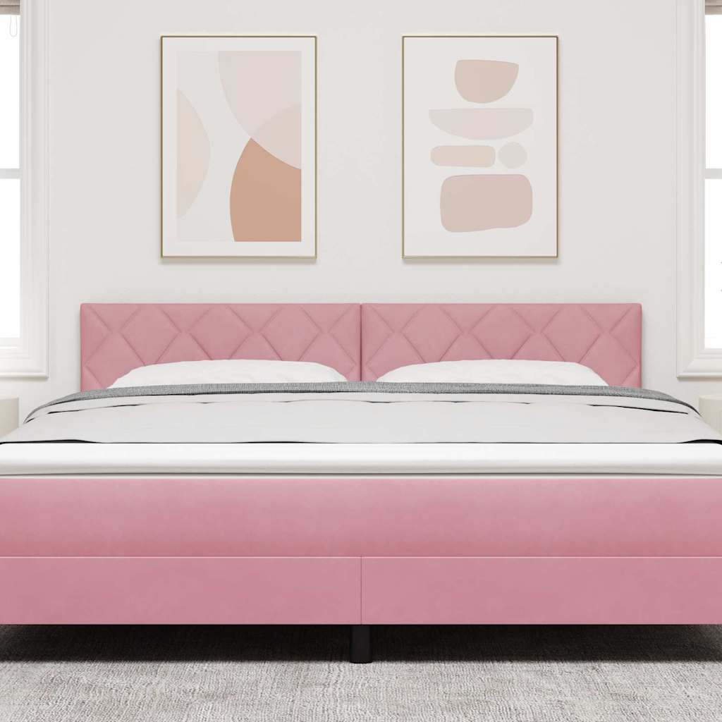 LED Kopfteil Rosa 180 cm Samt