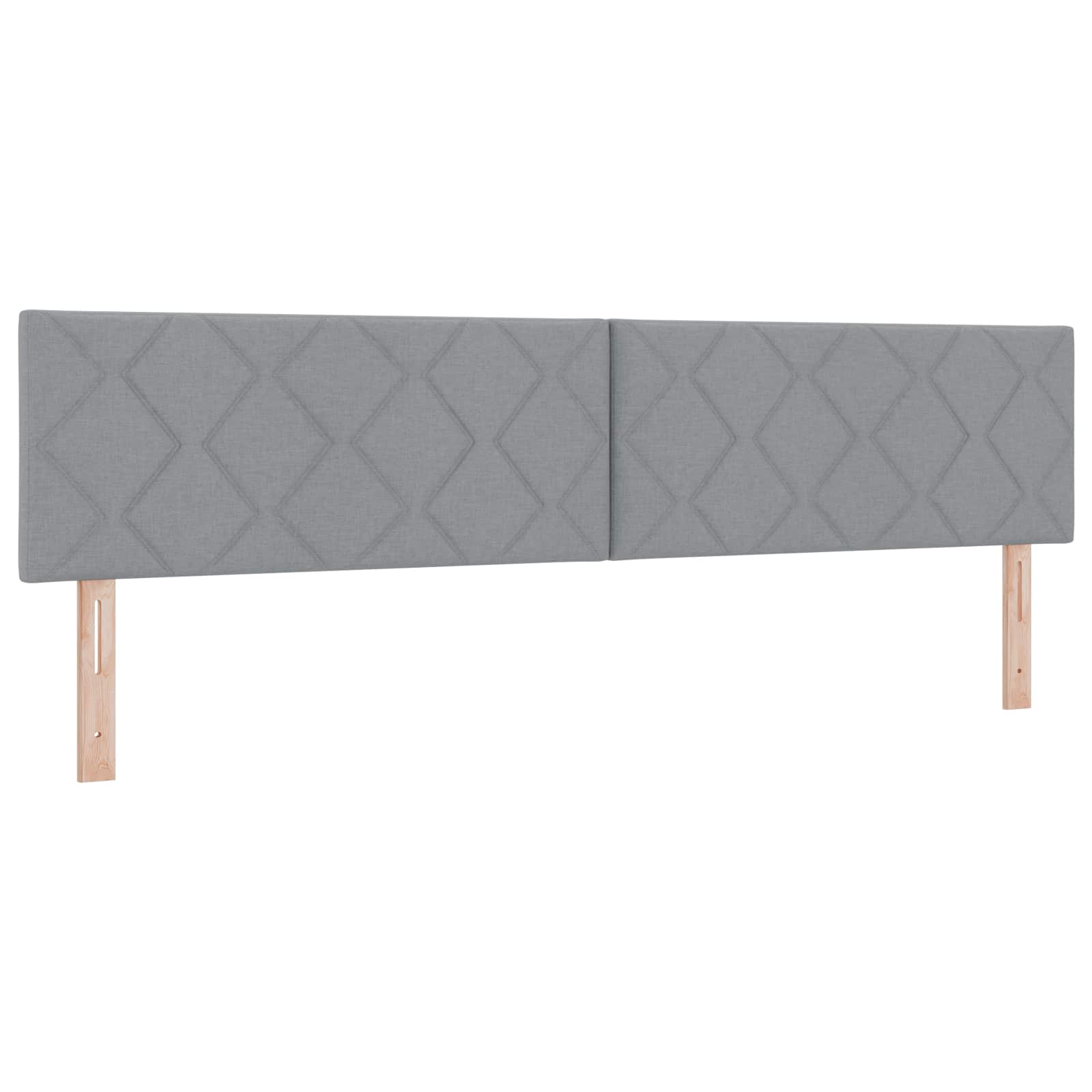 LED Kopfteil Hellgrau 200 cm Stoff