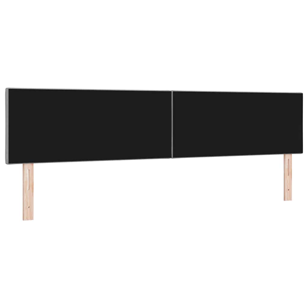 LED Kopfteil Hellgrau 200 cm Stoff