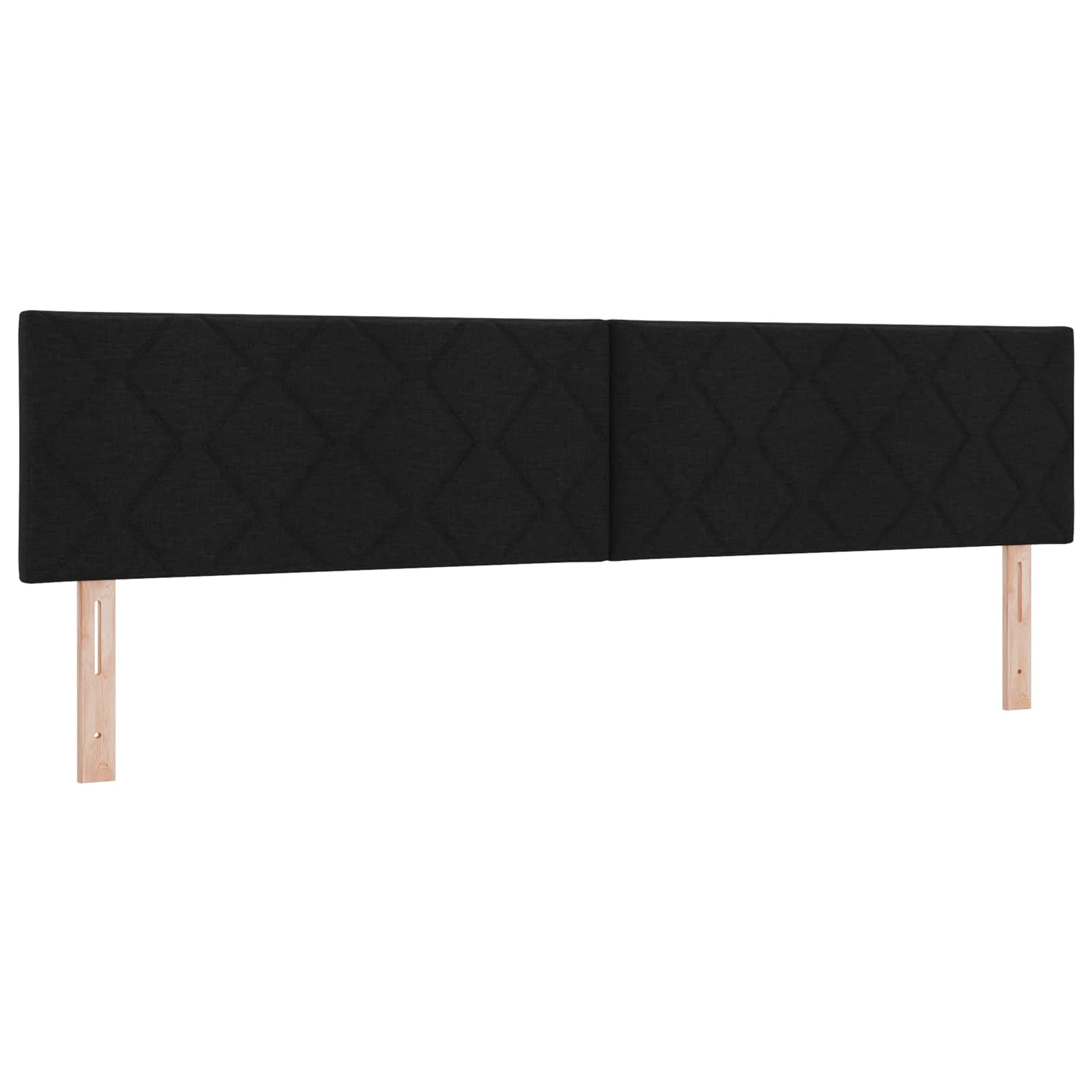 LED Kopfteil Schwarz 200 cm Stoff