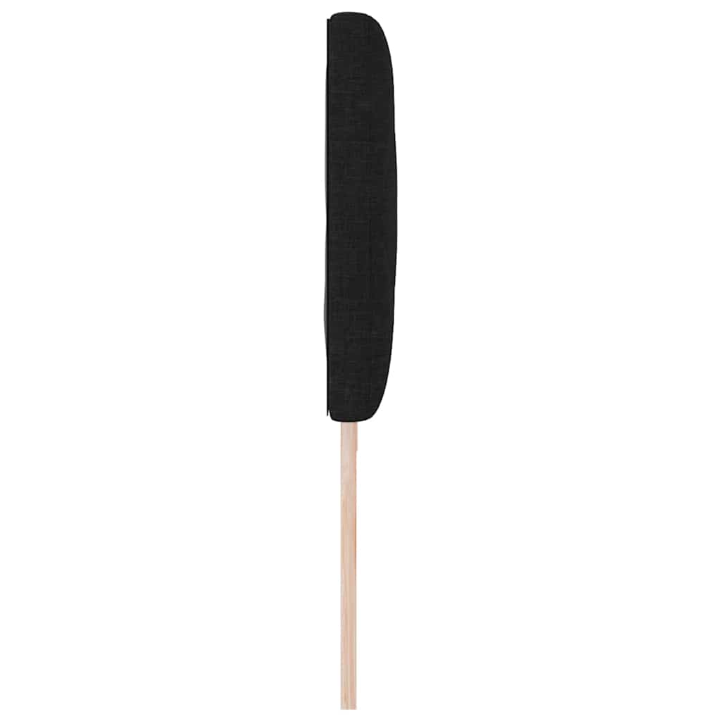 LED Kopfteil Schwarz 200 cm Stoff