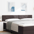 LED Kopfteil Braun 200 cm Stoff