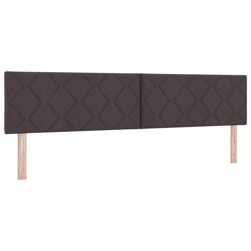 LED Kopfteil Braun 200 cm Stoff
