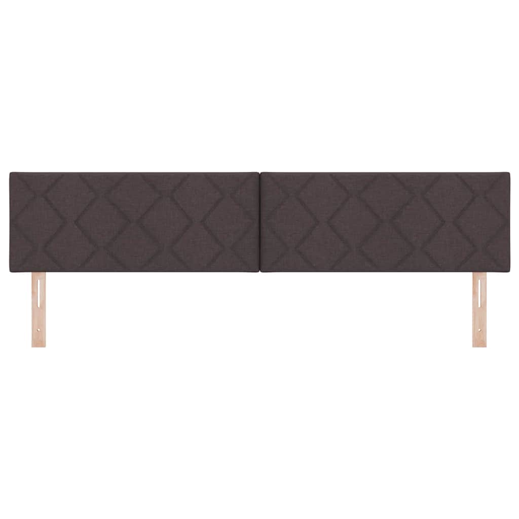 LED Kopfteil Braun 200 cm Stoff