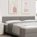 LED Kopfteil Taupe 200 cm Stoff