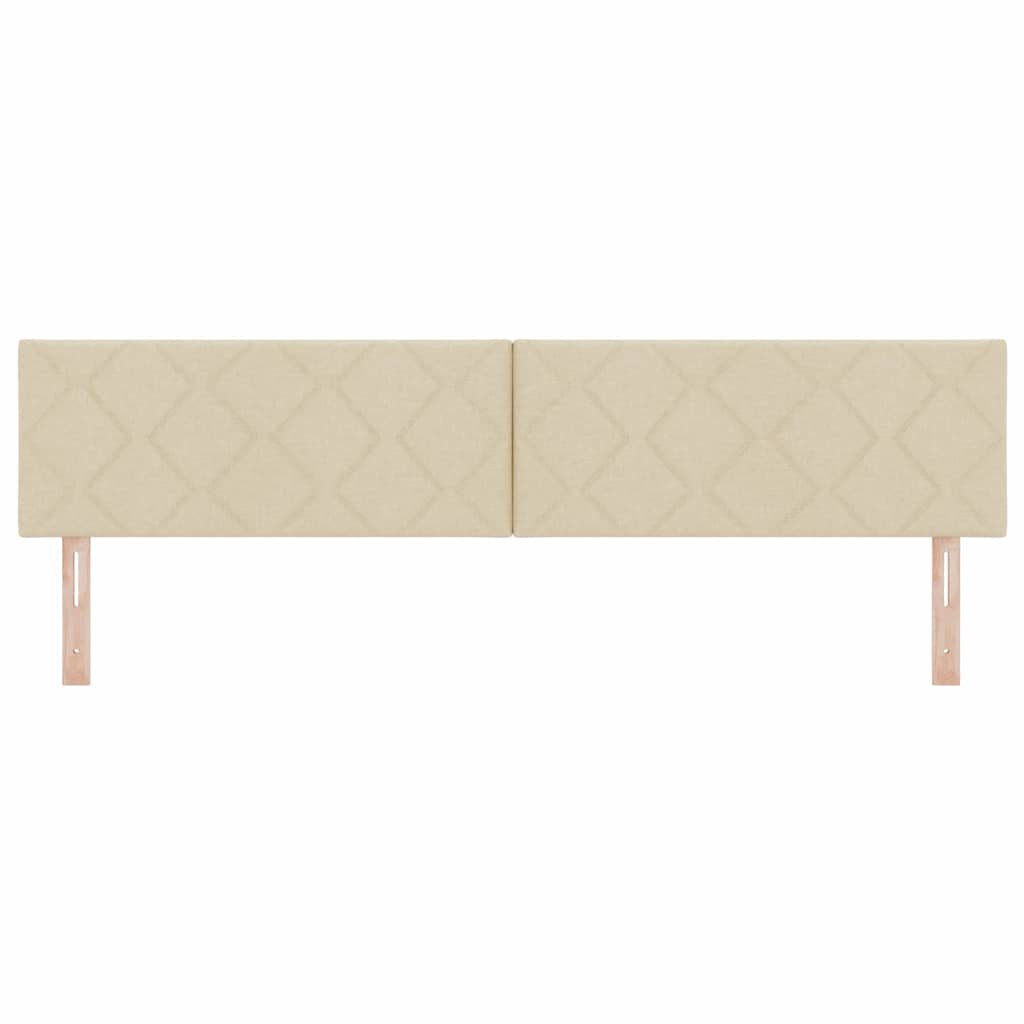 LED Kopfteil Creme 200 cm Stoff