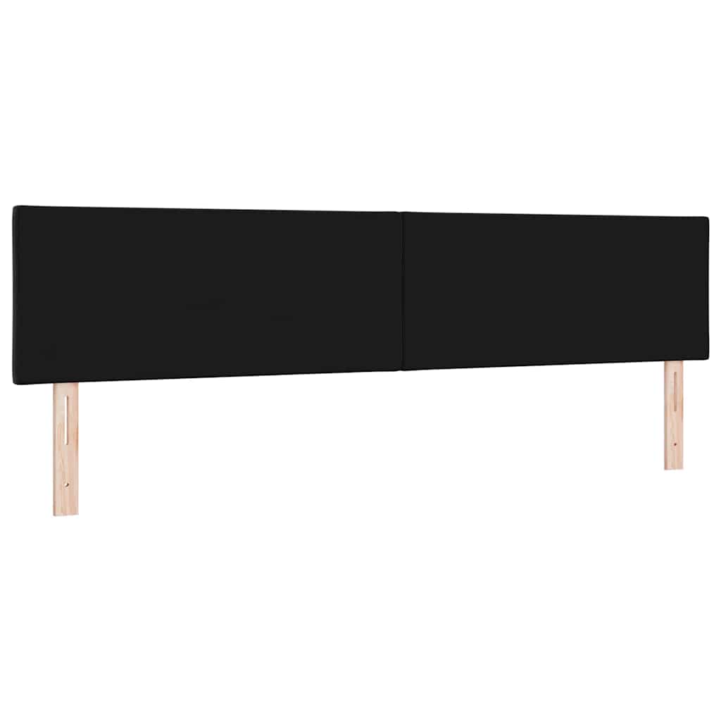 LED Kopfteil Schwarz 200 cm Samt