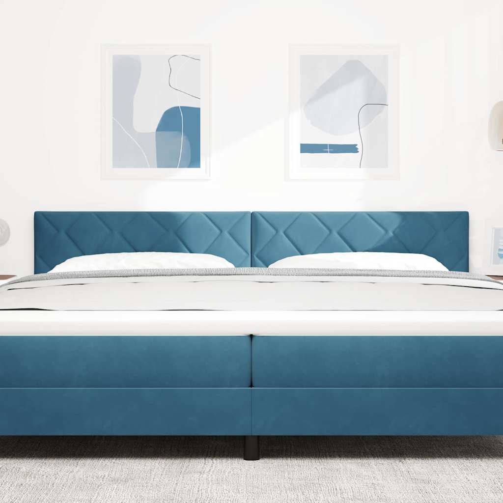 LED Kopfteil Dunkelblau 200 cm Samt