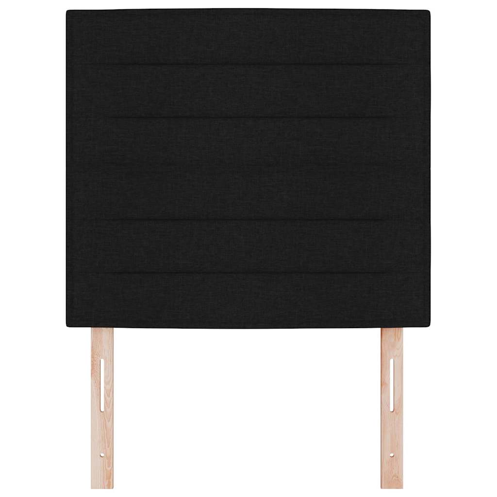 LED Kopfteil mit LED-Lichtleisten Schwarz 80 cm Stoff
