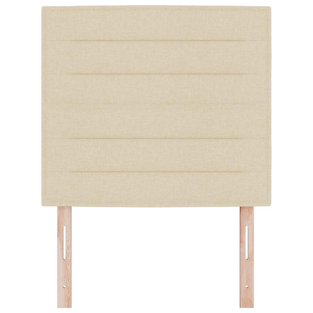 LED Kopfteil mit LED-Lichtleisten Creme 80 cm Stoff