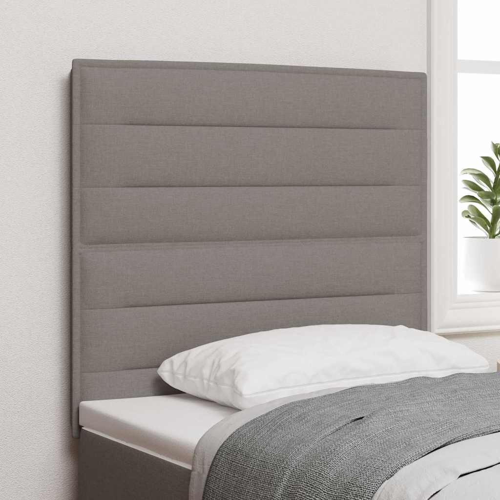 LED Kopfteil mit LED-Lichtleisten Taupe 90 cm Stoff