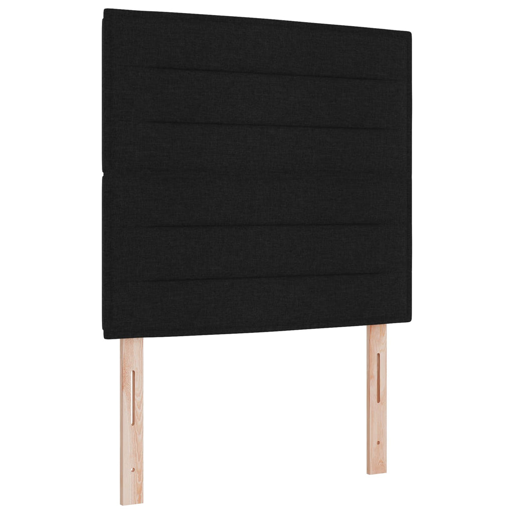 LED Kopfteil mit LED-Lichtleisten Schwarz 100 cm Stoff