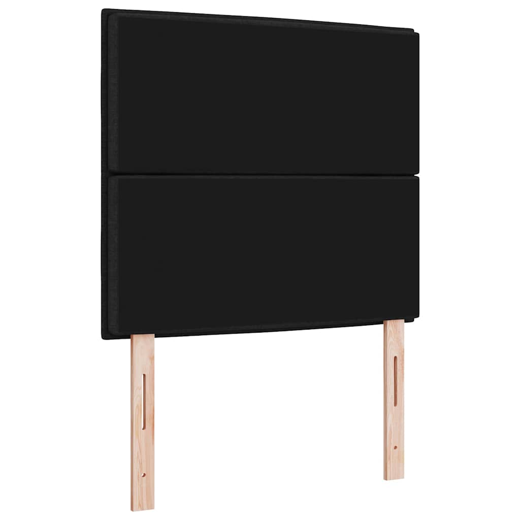 LED Kopfteil mit LED-Lichtleisten Schwarz 100 cm Stoff