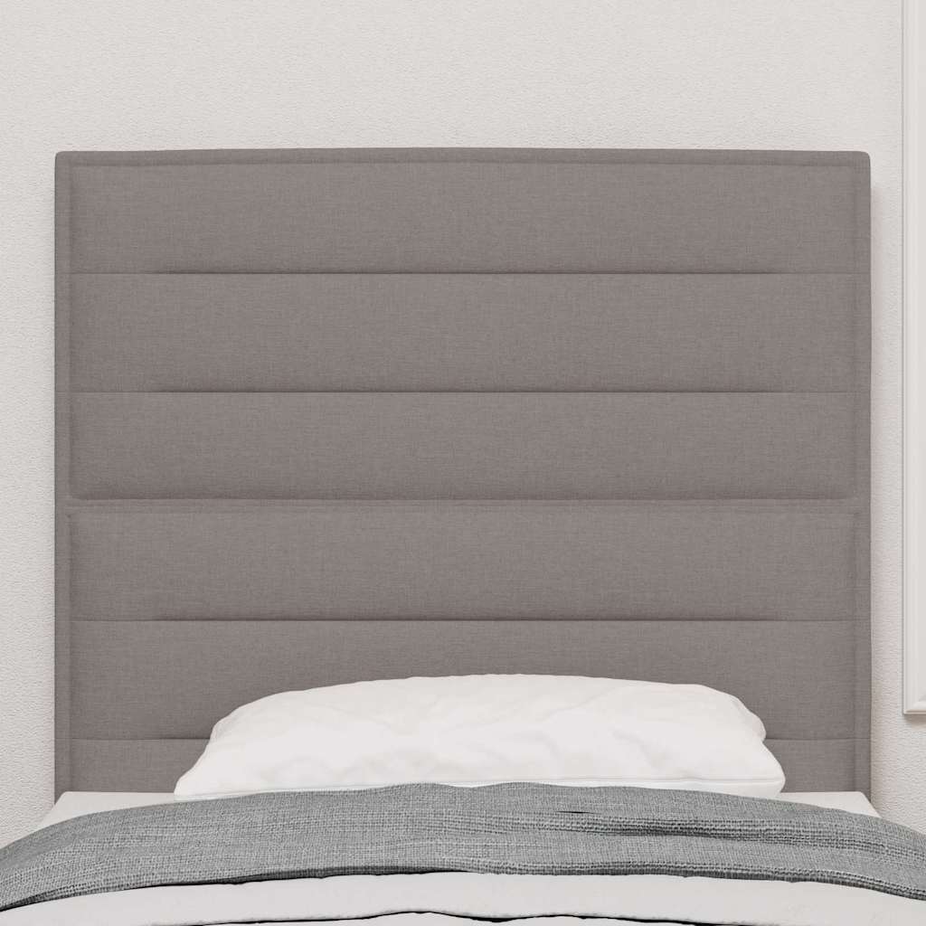 LED Kopfteil mit LED-Lichtleisten Taupe 100 cm Stoff