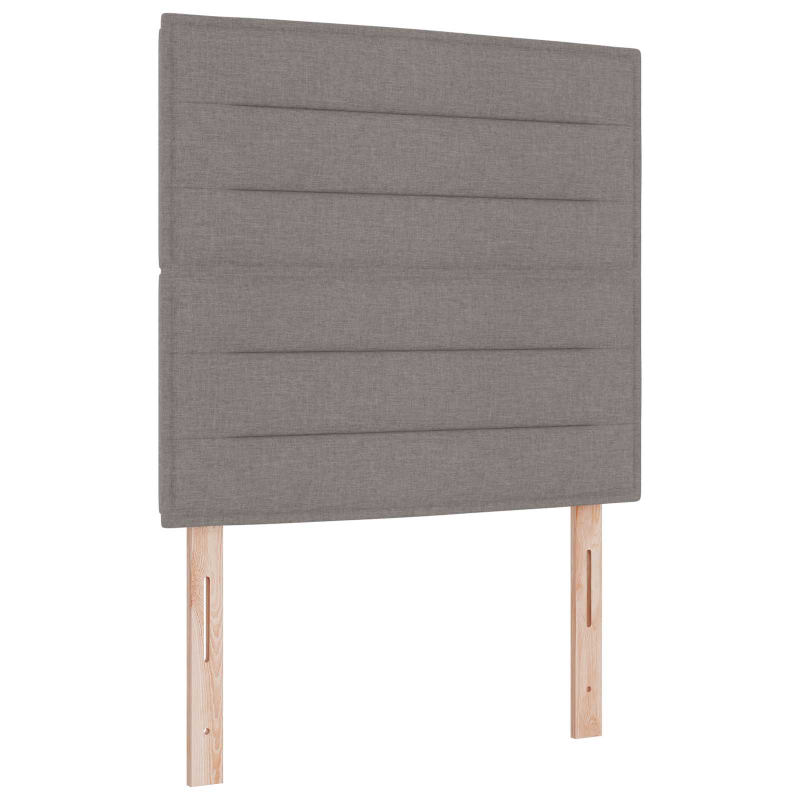 LED Kopfteil mit LED-Lichtleisten Taupe 100 cm Stoff