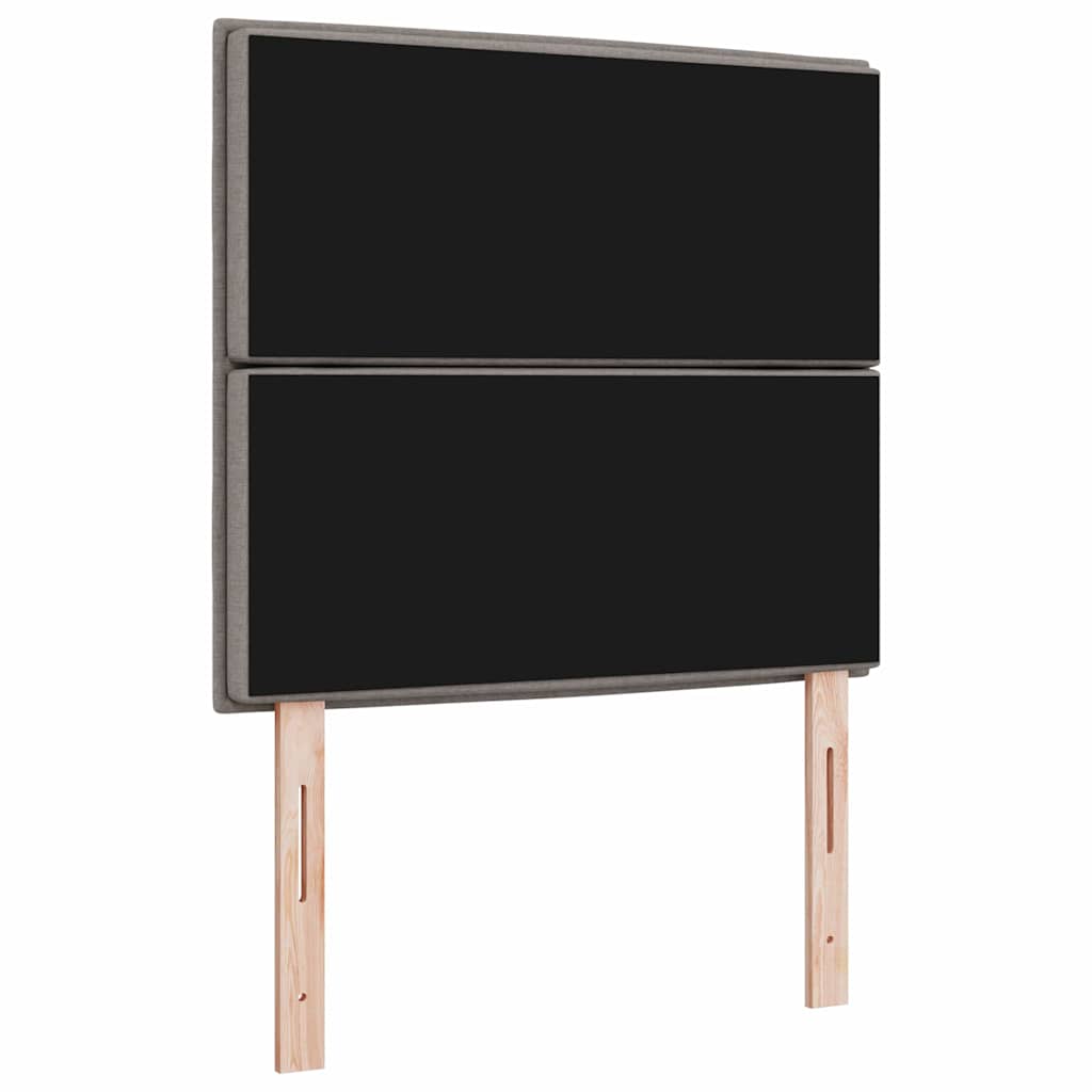 LED Kopfteil mit LED-Lichtleisten Taupe 100 cm Stoff