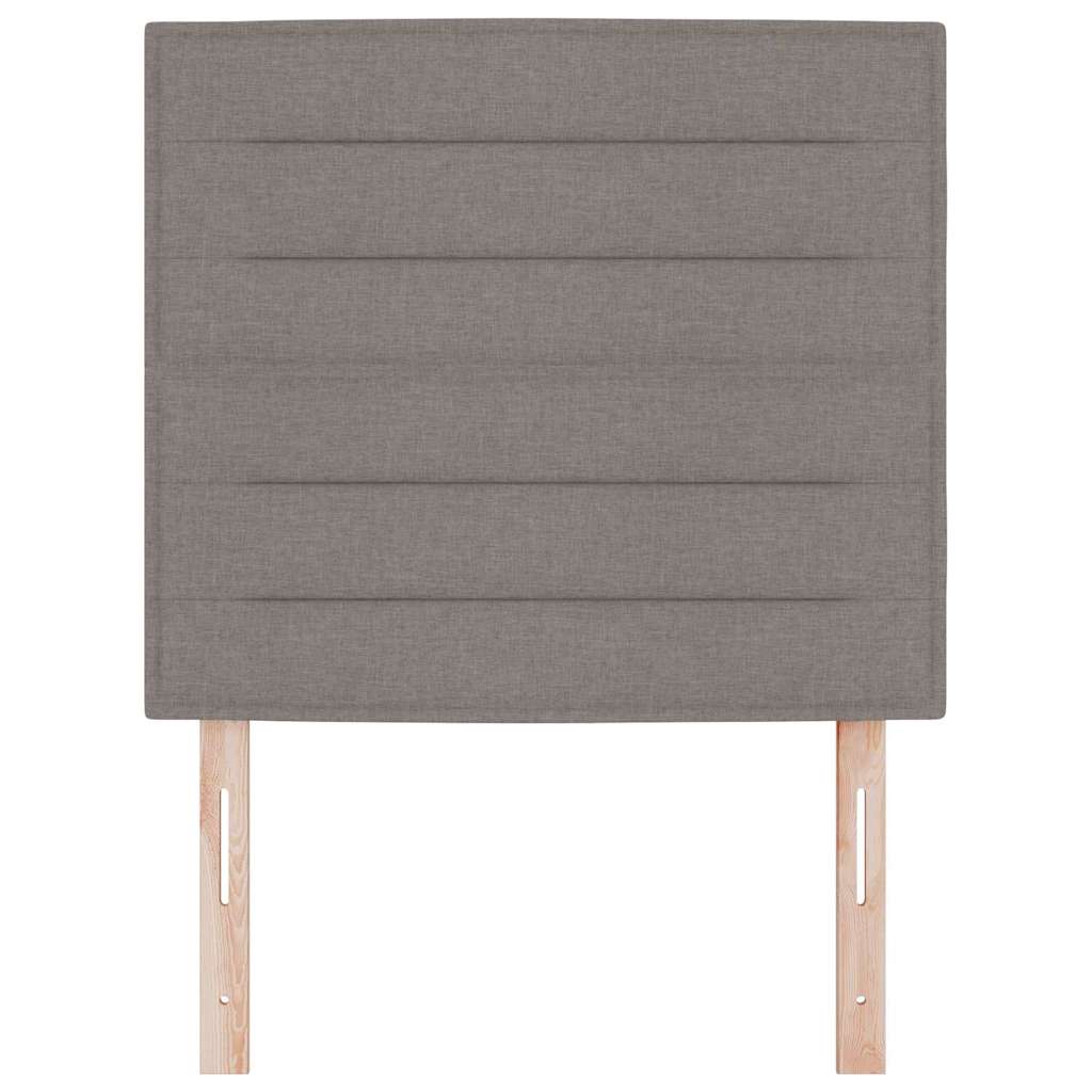 LED Kopfteil mit LED-Lichtleisten Taupe 100 cm Stoff
