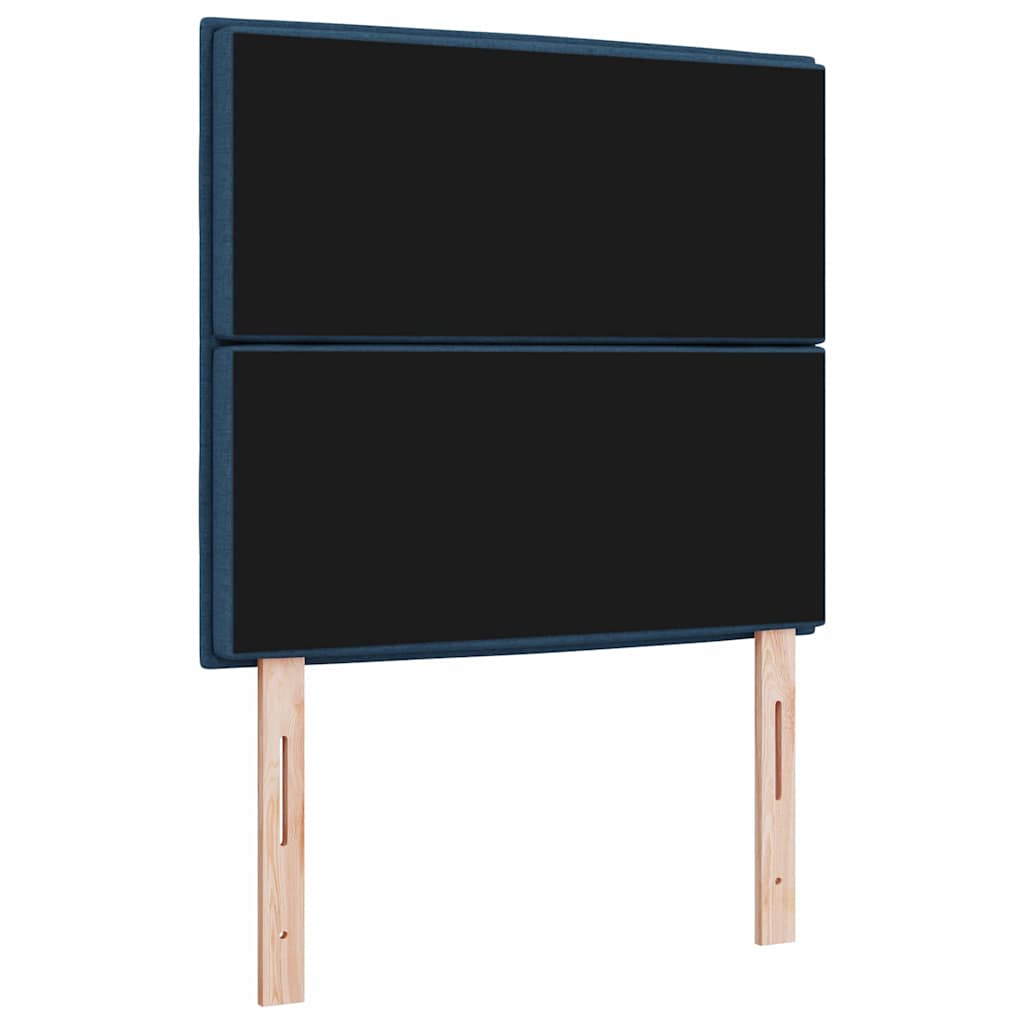 LED Kopfteil mit LED-Lichtleisten Blau 100 cm Stoff