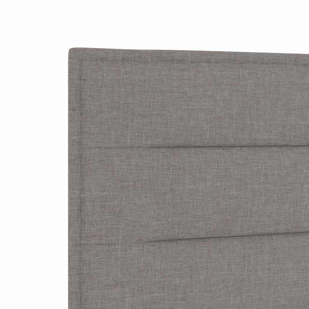 LED Kopfteil mit LED-Lichtleisten Taupe 144 cm Stoff