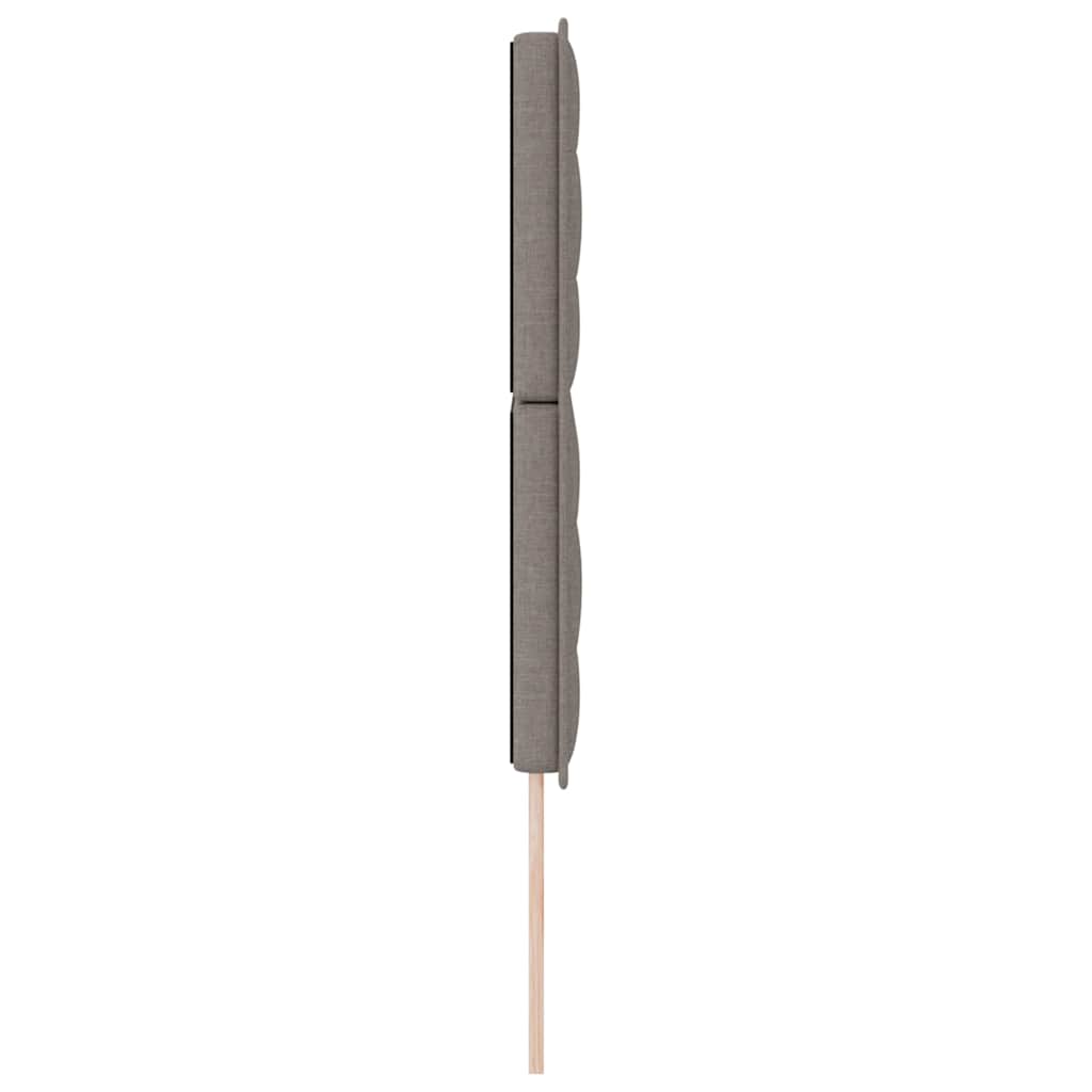 LED Kopfteil mit LED-Lichtleisten Taupe 144 cm Stoff