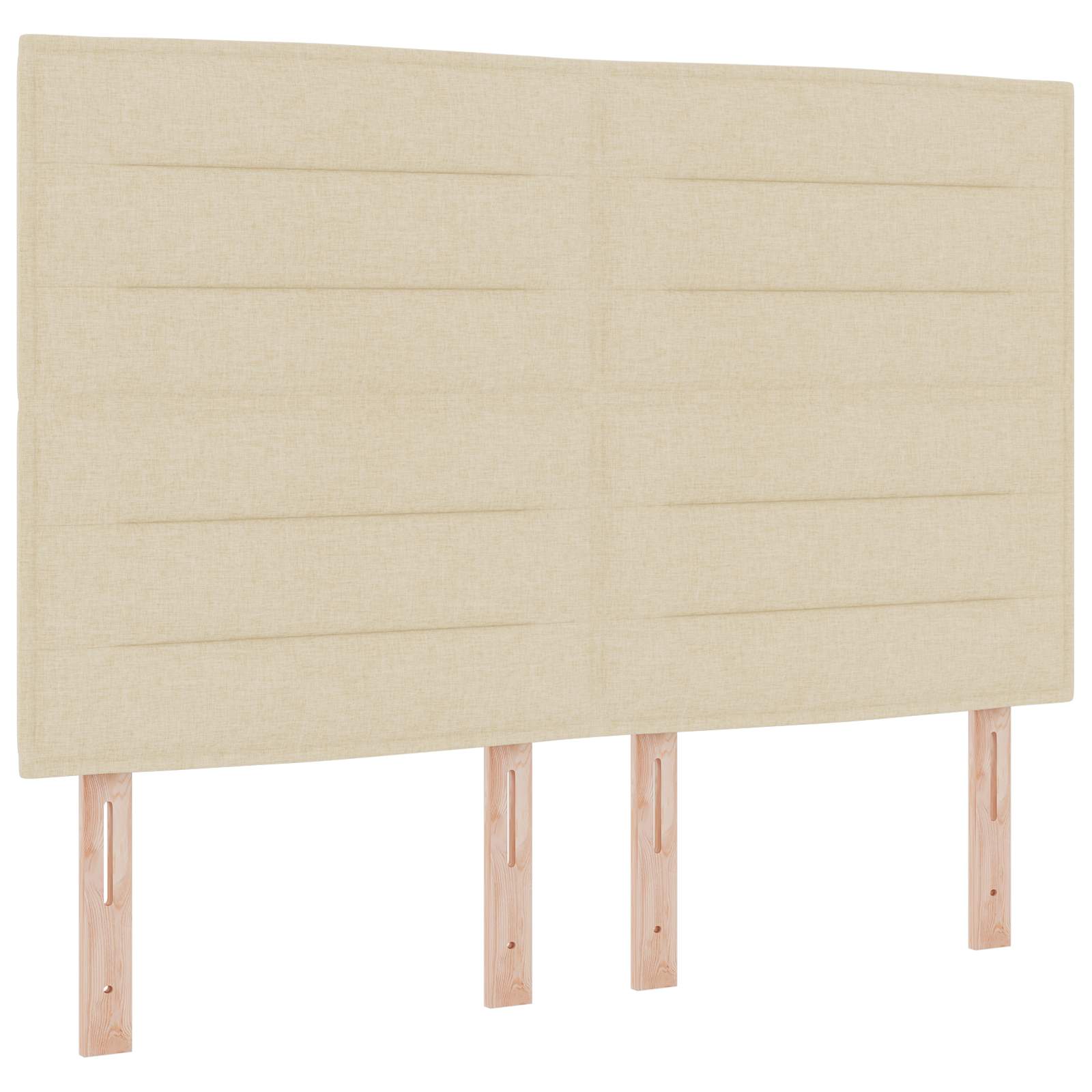 LED Kopfteil mit LED-Lichtleisten Creme 144 cm Stoff