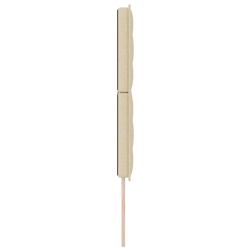 LED Kopfteil mit LED-Lichtleisten Creme 144 cm Stoff