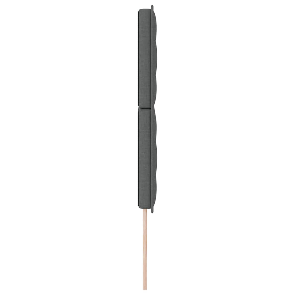 LED Kopfteil mit LED-Lichtleisten Dunkelgrau 160 cm Stoff