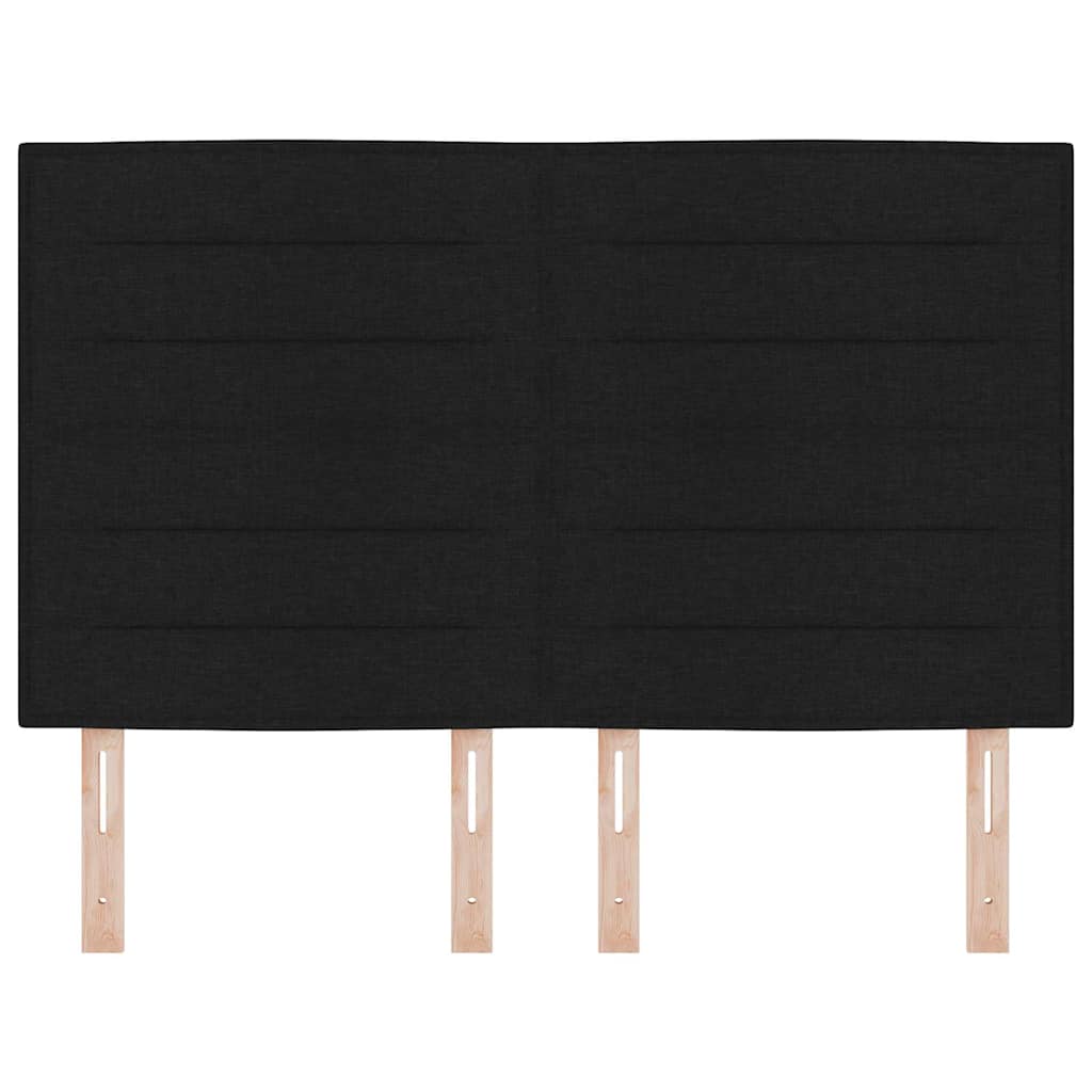 LED Kopfteil mit LED-Lichtleisten Schwarz 160 cm Stoff