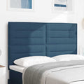 LED Kopfteil mit LED-Lichtleisten Blau 160 cm Stoff