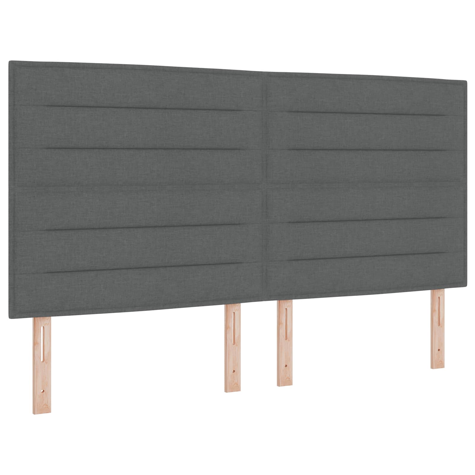 LED Kopfteil mit LED-Lichtleisten Dunkelgrau 180 cm Stoff