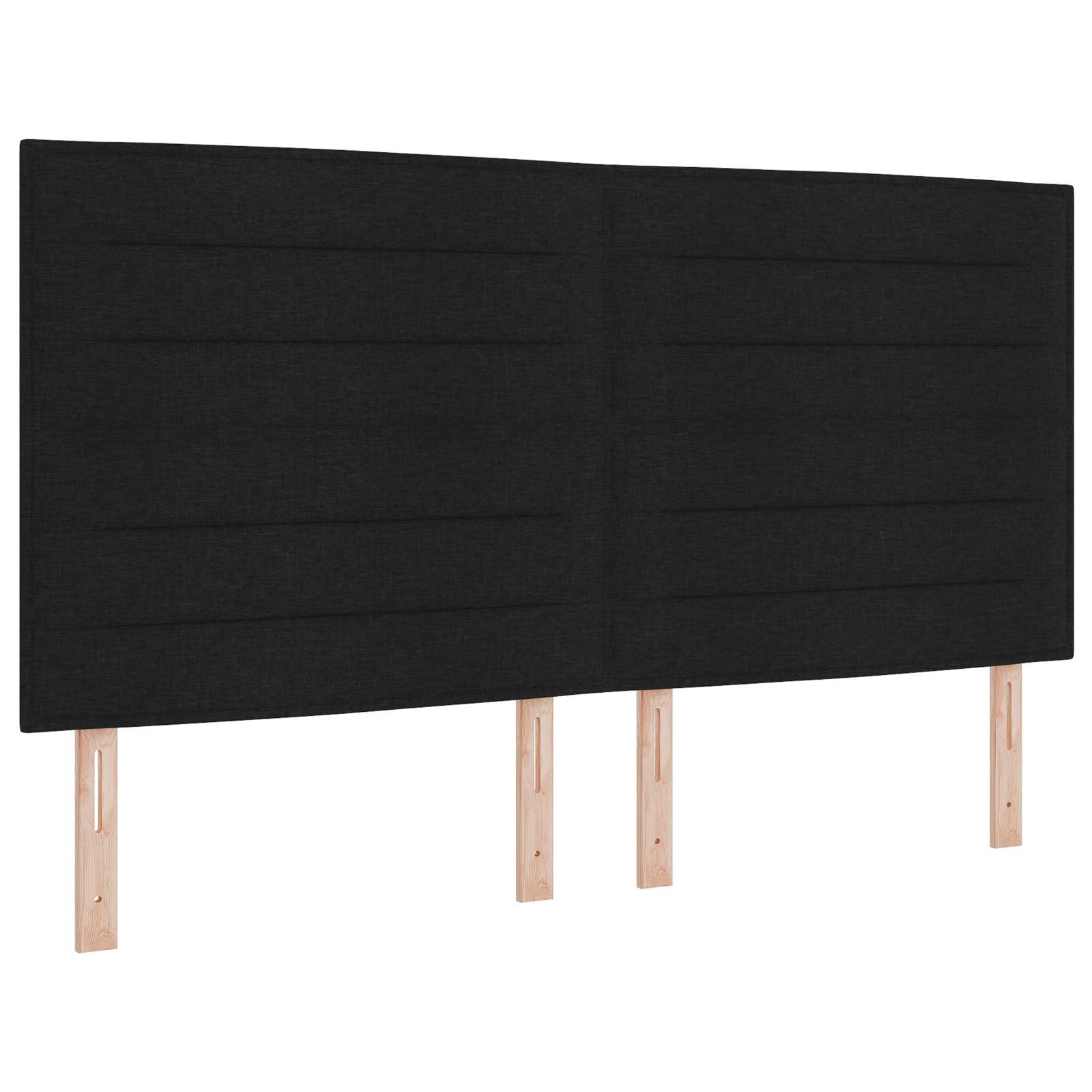 LED Kopfteil mit LED-Lichtleisten Schwarz 180 cm Stoff