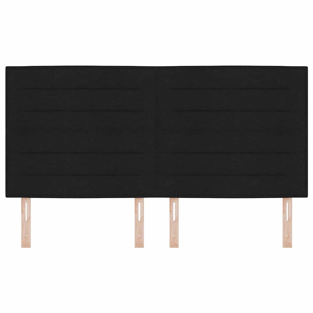 LED Kopfteil mit LED-Lichtleisten Schwarz 180 cm Stoff