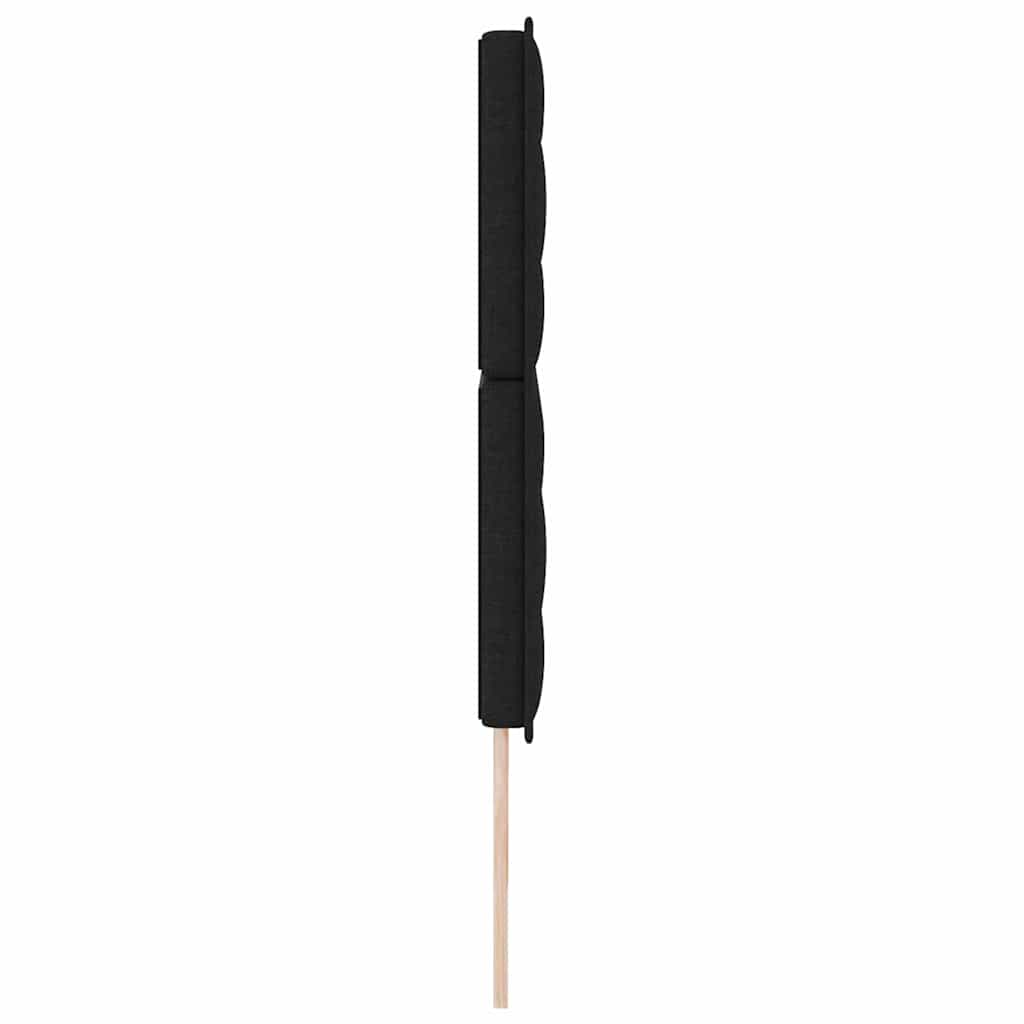 LED Kopfteil mit LED-Lichtleisten Schwarz 180 cm Stoff