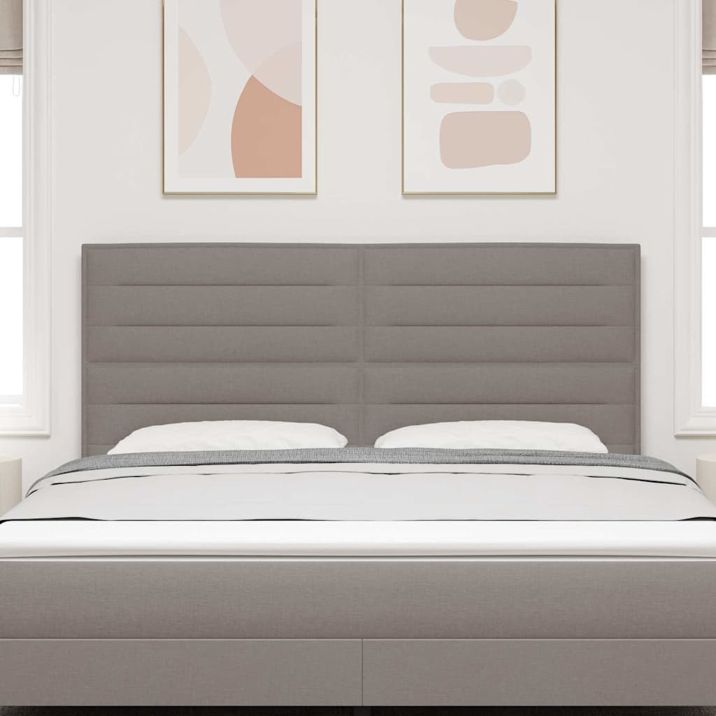 LED Kopfteil mit LED-Lichtleisten Taupe 180 cm Stoff