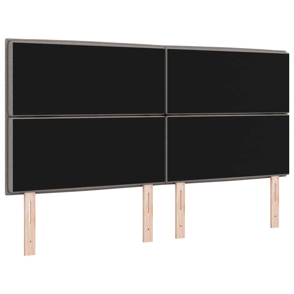 LED Kopfteil mit LED-Lichtleisten Taupe 180 cm Stoff